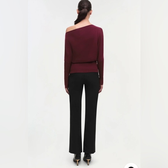 NWT | SIMKHAI Lavina Off-Shoulder Sweater | Oxblood - Picture 11 of 11